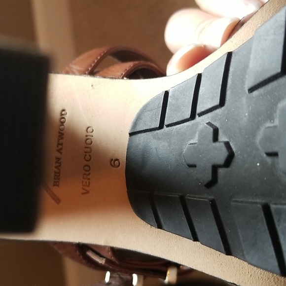 Brian Atwood brown high heel sandals  shoes 6 - Picture 8 of 14